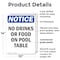 Signmission No Drinks Or Food On Pool Table, 10 in W x Rectangle, Plastic OS-2PACK-NS-P-1014-V-14494 - alternate 2